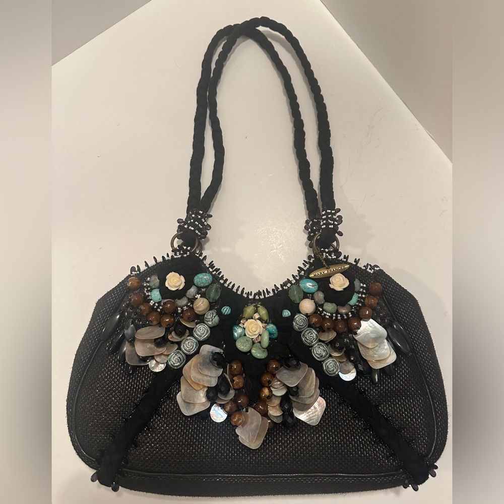 Mary Frances beaded shoulder bag